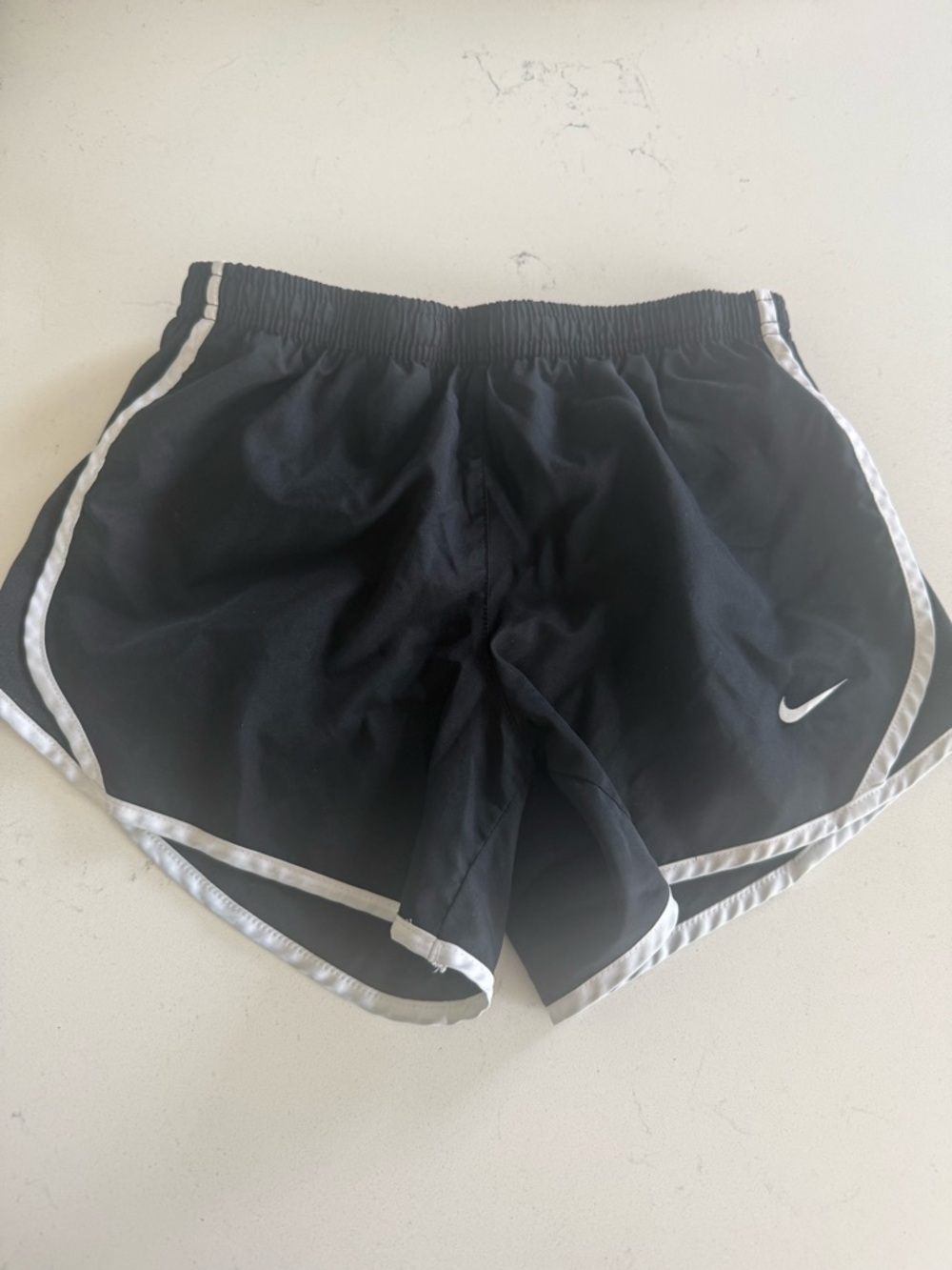 Nike Girl’s Black Running Shorts with White Trim